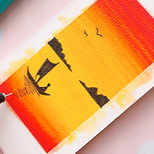 draw-a-sunset-with-markers-with-blending-technique-step-8